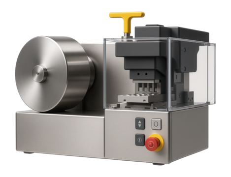 Blister packaging machine with a rotary sealing drum and forming station for pharmaceutical blister packs in a medical supply factory