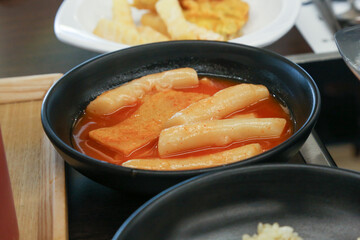 Korean traditional spicy food. Tteokbokki
