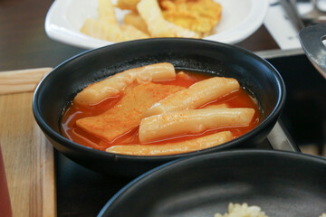 Korean traditional spicy food. Tteokbokki