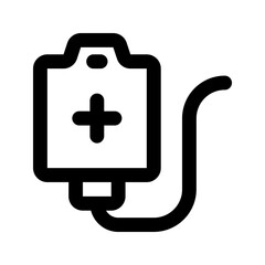 blood bag line icon