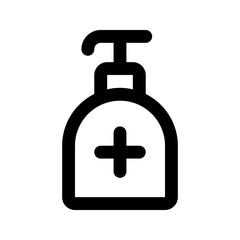 hand sanitizer line icon