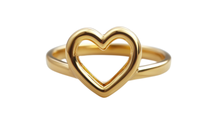 Heart-shaped ring made of gold showcases a stylish design ideal for gifts celebrating love and affection