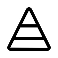 pyramid chart line icon