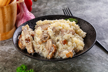 Risotto woth fried duck breast