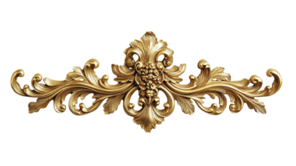 Delicate golden wall accents feature intricate floral motifs, perfect for adding a touch of elegance to any space