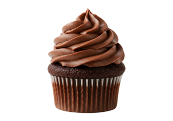 Delicious chocolate cupcake with rich creamy frosting dessert treat