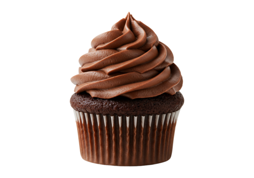 Delicious chocolate cupcake with rich creamy frosting dessert treat