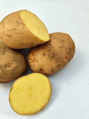 Organic Brown Potatoes Grown in Indonesian Farmlands