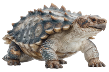 Detailed dinosaur-like creature with unique spiked shell showcasing prehistoric features