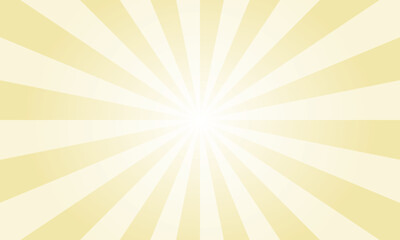 Vanilla White Sunburst Background with Radiating Lines and Texture. Radiant sun rays background. Sun ray vector background. Radial beam sunrise or sunset light retro background.