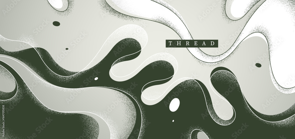 Poster dynamic and expressive vector monochrome abstract background of lava fluid in dynamic motion, linear
