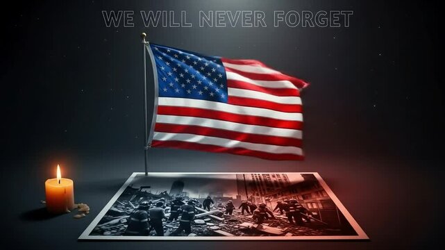 9 11 remembrance image with american flag candle and ruins a powerful tribute to patriot day never forget september 11 new york and patriots