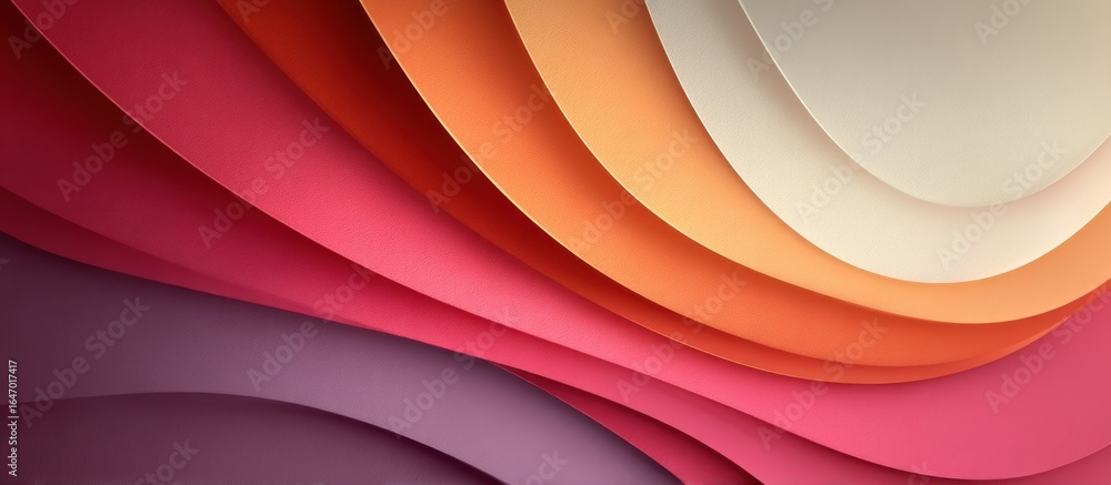 Poster close-up of colorful layered abstract texture with smooth gradient transitions