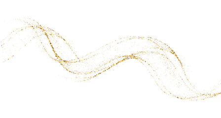 Abstract shiny gold glitter particles design element