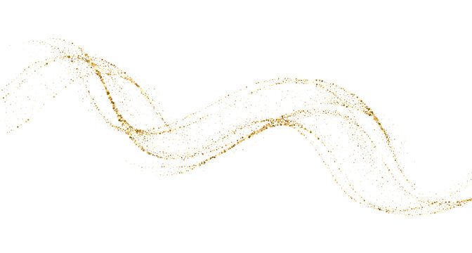 Abstract shiny gold glitter particles design element