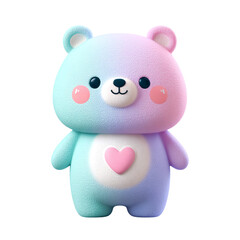 soft toy teddy bear isolated on transparent background