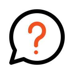 faq outline color icon