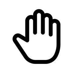 Obraz premium stop outline color icon