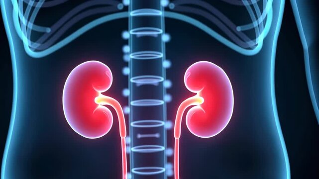 Human anatomy, kidney structure, renal function. Organ health. Nephrons filter waste efficiently. Bloodstream regulation ensures kidney health. Urinary system supports body detoxification.