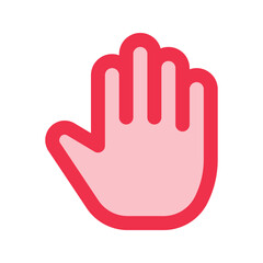 Obraz premium stop outline color icon