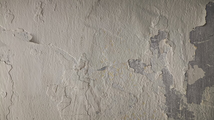 Old wall surface with horizontal texture and noticeable cracking for use in visual design,...