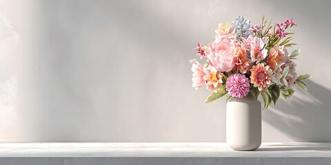 minimalist scene featuring a clean white wall as the backdrop