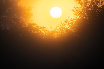 Beautiful sunrise early in the morning