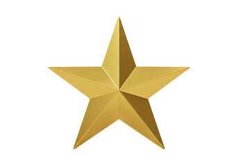 Fototapeta premium Radiant gold star symbol against transparent background achievement and recognition graphic element