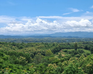 mountain landscape with blue sky