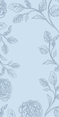 Stylish frame template. Elegant floral border design