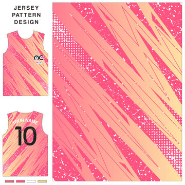 Abstract concept vector jersey pattern template for printing or sublimation sports uniforms football, volleyball, basketball, e-sports, cycling and fishing. Pattern jersey printing.