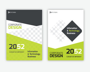 Business Report Cover Template – Geometric Layout
