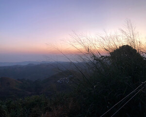 sunset in the mountains