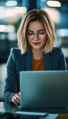 Confident Entrepreneur Analyzing Growth Statistics with Attractive Blonde Secretary at Desk