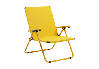 Yellow folding chair portable lightweight leisure seat for outdoor activities