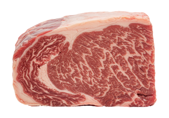Marbled beef cross section texture of fresh raw meat