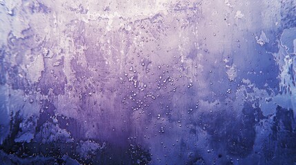 Abstract purple and blue textured surface with water droplets. AI-generated.