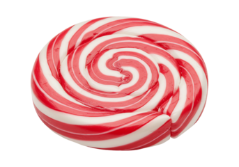 Swirled lollipop red and white sweet treat candy