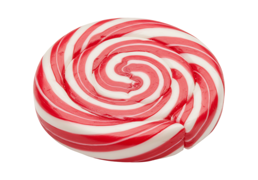 Swirled lollipop red and white sweet treat candy