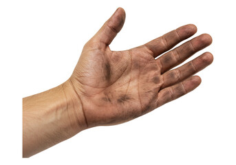 Working hand showing texture of labor and craftsmanship