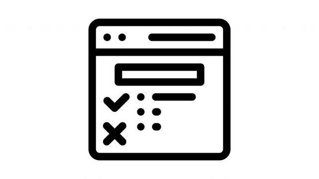 online test minimalist stroke animation