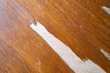 Wooden surface with cracks and abrasions. Old wooden surface. Wooden veneer.