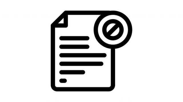resignation minimalist stroke animation