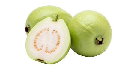 Isolated guava fruits