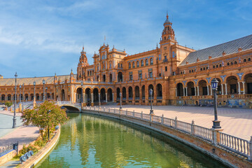 Plaza de Espana (Spain square), Seville famous landmark, Andalusia, Spain
