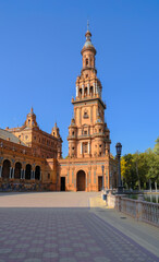 Obraz premium Plaza de Espana (Spain square), Seville famous landmark, Andalusia, Spain
