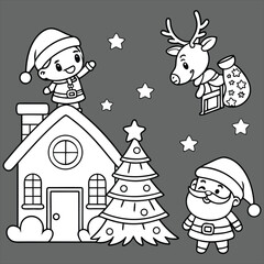 Winter Christmas composition in paper cut style .Merry Christmas text Calligraphic Lettering Vector illustration. Merry Christmas card. Winter holiday theme. Happy New Year. Christmas cartoon.