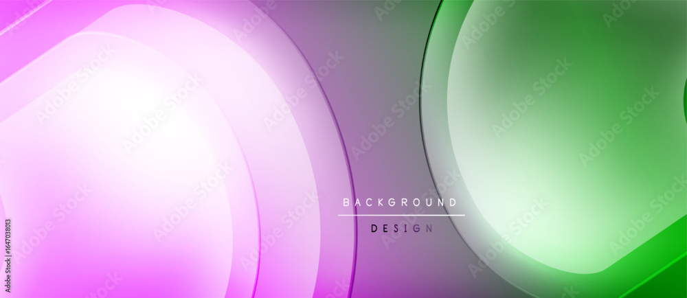 Poster abstract colorful background. overlapping circles create dynamic visual effect. pink, green, purple 