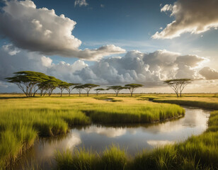 Obraz premium Beautiful, natural grasslands ranked among the best in the world