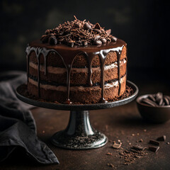 chocolate cake with nuts